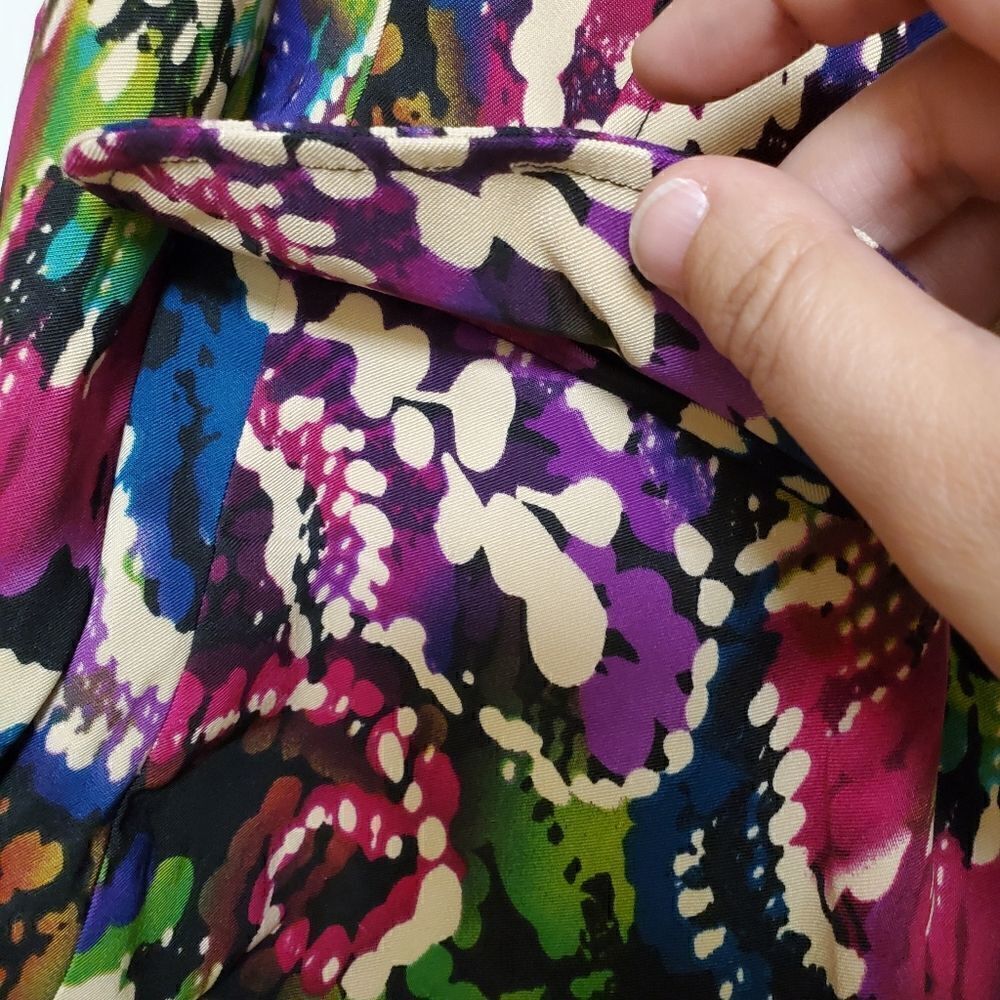 Notations Floral Blazer Medium Colorful Statement Jacket - Picture 7 of 10